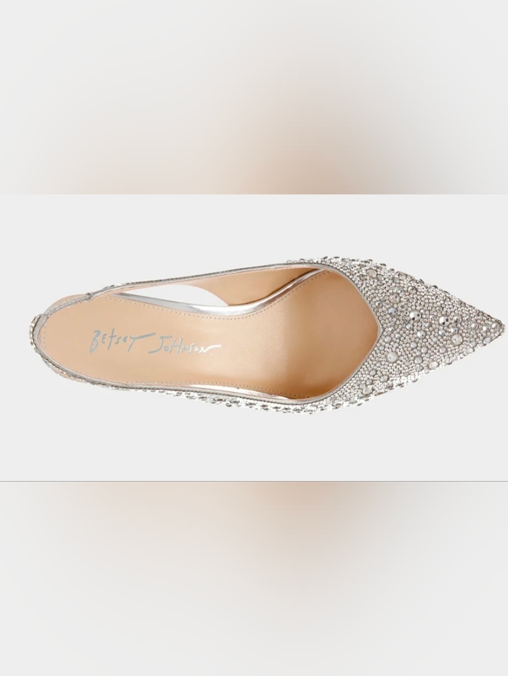 Betsey Johnson Silver Crystal Slingback Pumps (Wide Width) - Picture 16 of 16